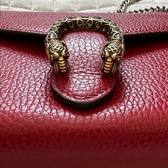 Gucci Dionysus Red leather Wallet on chain /WOC - Picture 12 of 12